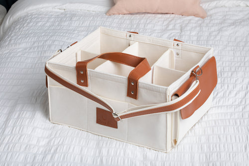 Olnna Baby Caddy Organizer | Portable Diaper Storage Tote