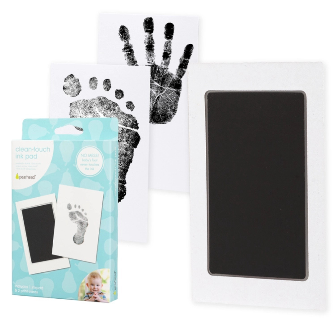 Baby Handprint and Footprint Clean-Touch Ink Pad Kit (Black)