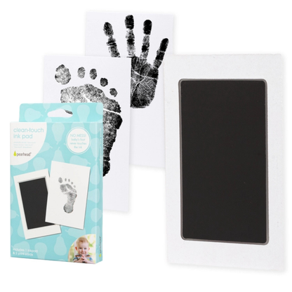 Baby Handprint and Footprint Clean-Touch Ink Pad Kit (Black)