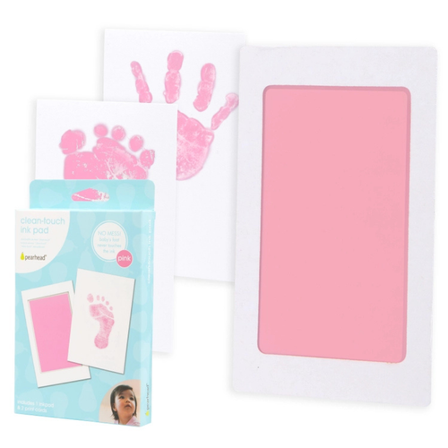 Baby Handprint and Footprint Clean-Touch Ink Pad Kit (Pink)