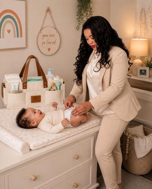 Olnna Baby Diaper Caddy Organizer | Portable Diaper Storage Tote