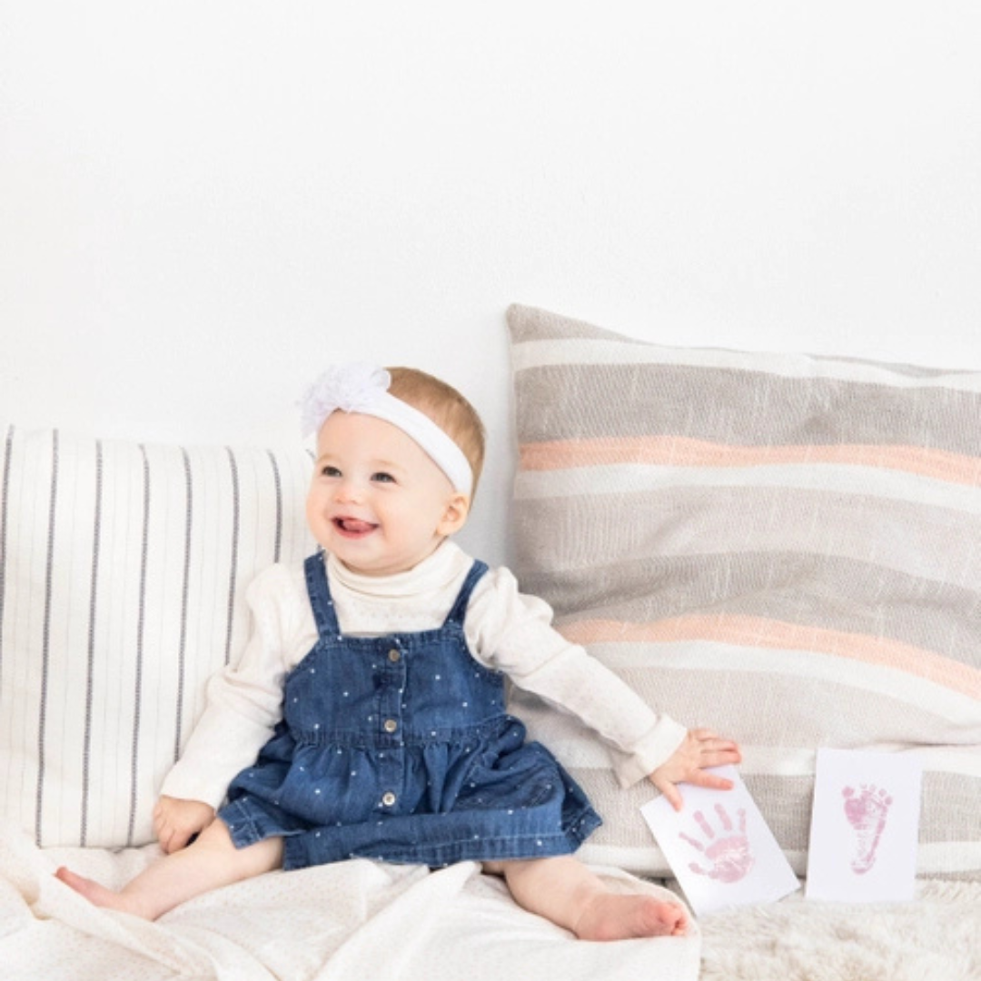 Baby Handprint and Footprint Clean-Touch Ink Pad Kit (Pink)