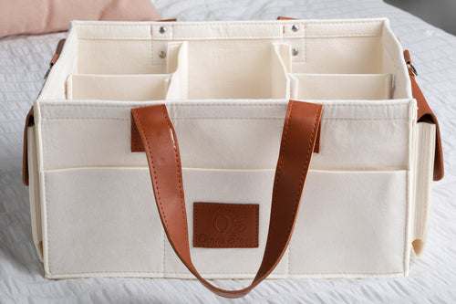 Olnna Baby Caddy Organizer | Portable Diaper Storage Tote