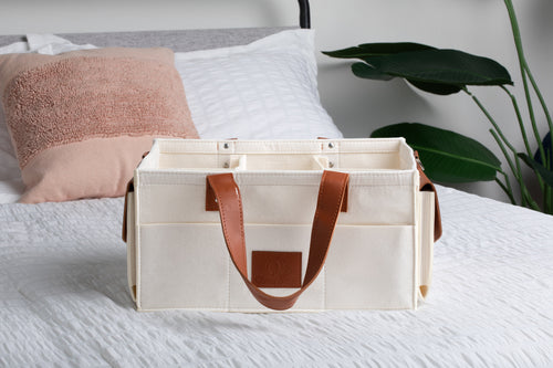 Olnna Baby Caddy Organizer | Portable Diaper Storage Tote