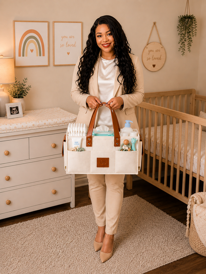 Olnna Baby Diaper Caddy Organizer | Portable Diaper Storage Tote