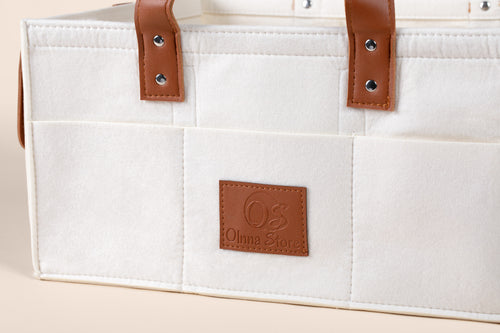 Olnna Baby Caddy Organizer | Portable Diaper Storage Tote
