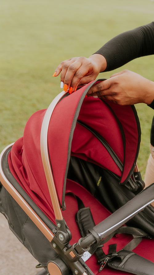 Luxury High Landscape 3-in-1 Stroller-Red