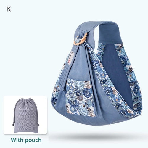 Baby Wrap Newborn Sling _ Blue Floral